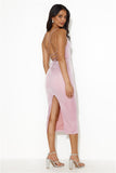 Be Your Example Glitter Midi Dress Pink