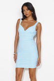 Beauty In Motion Mesh Mini Dress Blue