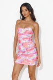 City Skies Mesh Mini Dress Pink