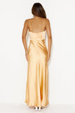 Welcome Spring Satin Maxi Dress Orange