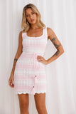 Seashell Shores Knitted Mini Dress Pink