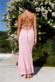 Coconuts For You Knit Maxi Dress Pink