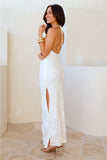 Admired From All Angles Halter Maxi Dress White