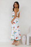 Citrus Squeeze Maxi Skirt White