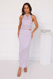 City Based Mesh Maxi Skirt Lilac