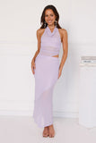 City Based Mesh Maxi Skirt Lilac