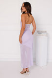 City Based Mesh Maxi Skirt Lilac