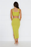 I Adore U Midi Dress Green