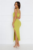 I Adore U Midi Dress Green