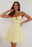 Behind The Clouds Mini Dress Yellow