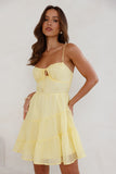 Behind The Clouds Mini Dress Yellow