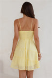 Behind The Clouds Mini Dress Yellow