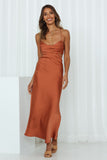 Angels In America Midi Dress Rust