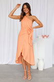 Holding On Midi Dress Orange