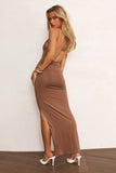 Call Me Closer Maxi Dress Brown