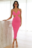 Run Of Love Midi Dress Hot Pink