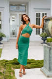 Beachside Dreamer Midi Dress Emerald