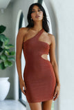 Viral Babe Dress Rust Shimmer