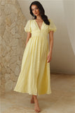 Afternoon Treat Midi Dress Yellow