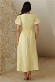 Afternoon Treat Midi Dress Yellow