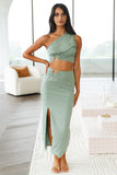 Karmic Power Maxi Skirt Green