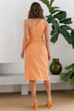 Airplane Mode Midi Dress Orange