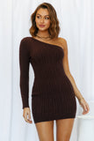 Angela Knit Dress Brown