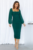 Brooklyn Love Midi Dress Emerald