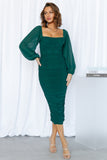 Brooklyn Love Midi Dress Emerald