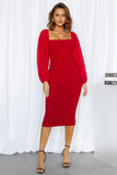 Brooklyn Love Midi Dress Red