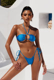 HELLO MOLLY Azure Swim Top Blue