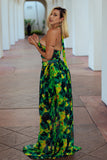 Sriene Printed Halter Maxi Dress