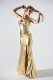 Xerca Metallic Tube Maxi Dress