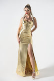 Xerca Metallic Tube Maxi Dress