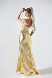 Xerca Metallic Tube Maxi Dress