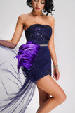 Kuka Strapless Sequin Mini Dress