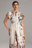 Desi Printed Ruffle Dress