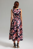 Doe Satin Printed Midi Dress