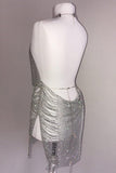 Eakra Metallic Halter Dress