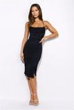 All Mesh Midi Dress Black