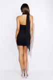 You're On My Mind Mesh Mini Dress Black