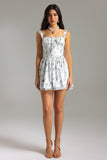 Elena Lace Printed Mini Dress