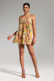 Elysande Spaghetti Strap Printed Mini Dress