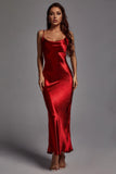 Emily Metallic Wine Maxi Dress