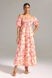 Encho Off Shoulder Printed Maxi Dress