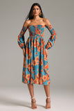 Georgiana Off-shoulder Printed Dress