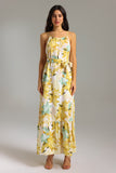 Gisele Halter Printed Maxi Dress