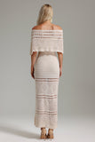 Hedar Off-shoulder Hollow Knitted Dress