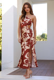 Accomplish Goals Maxi Dress Brown