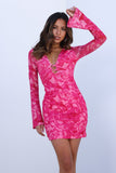 Afternoon Bliss Mesh Mini Dress Pink